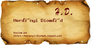 Herényi Dioméd névjegykártya